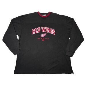 Vintage Detroit Red Wings Lee Sport NHL Crewneck Sweatshirt Black Large